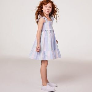 Janie and Jack Seersucker Smocked Girls Dress